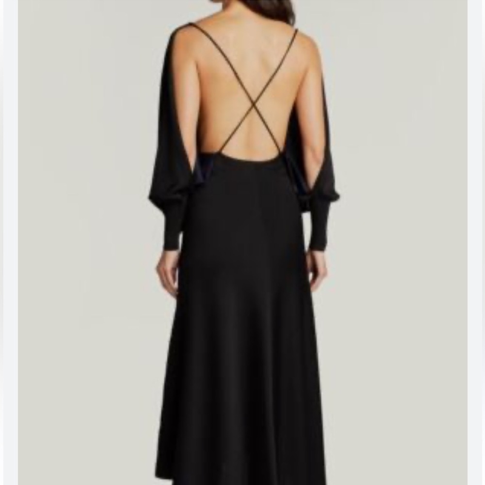 Victoria Beckham Elegant Black Backless Dress - Picture 4 of 8